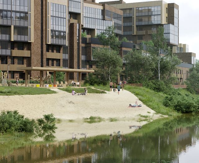 Благоустройство общедоступной набережной с зонами рекреации на реке Синичка